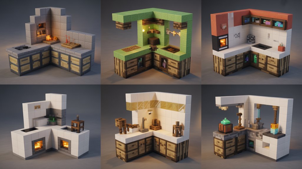 blocky minecraft kitchen designs