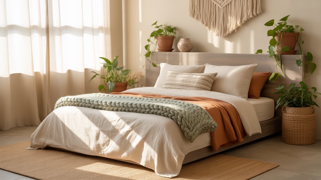 boho layered cozy bedding