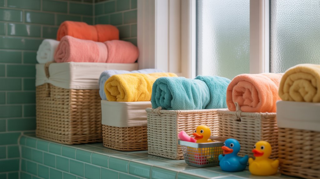 child height open shelf organization