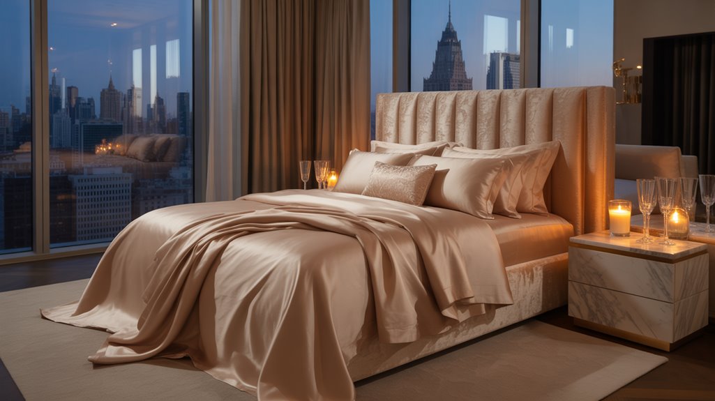 elegant velvet urban bedroom oasis