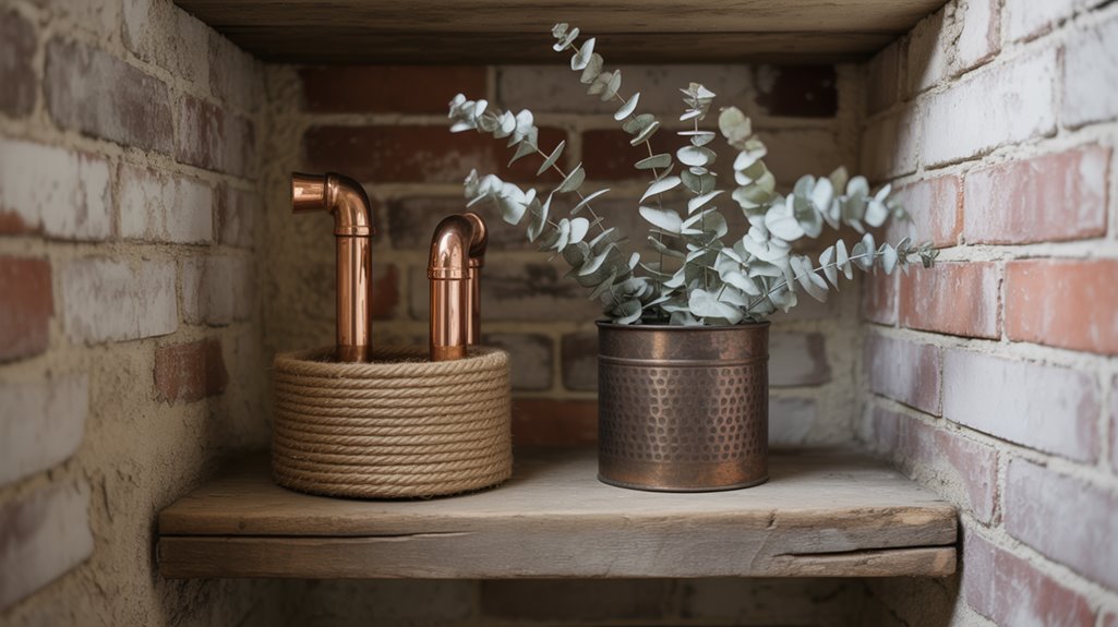 layered textured bathroom accentuation