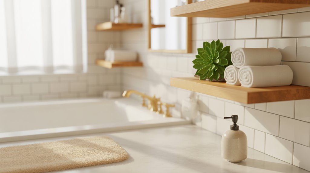 minimalist bathroom organization routine