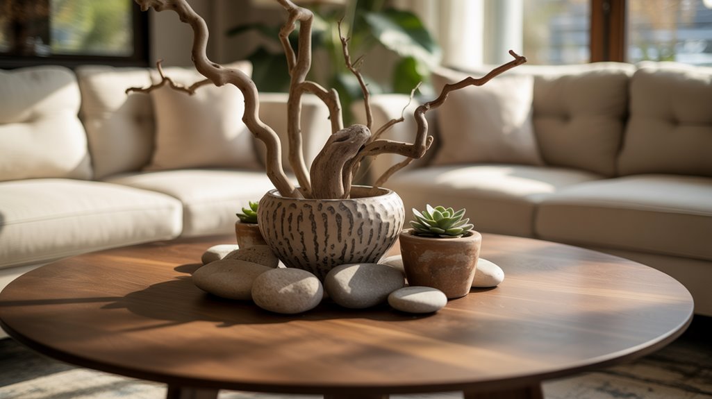 natural coffee table terrarium centerpiece