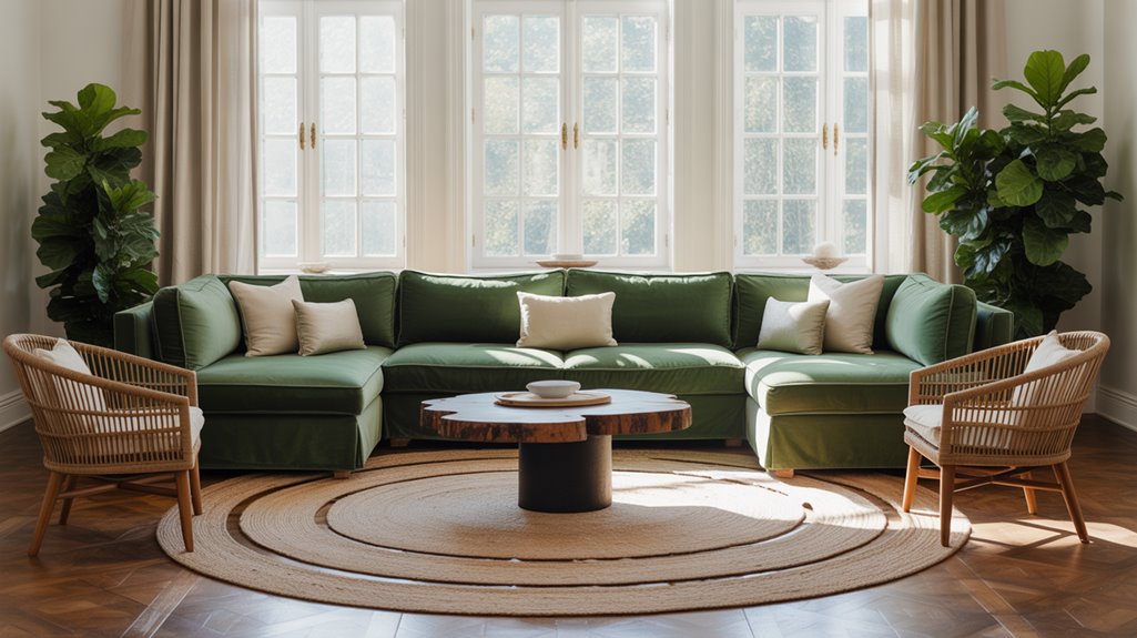 nature inspired green sofa sanctuary