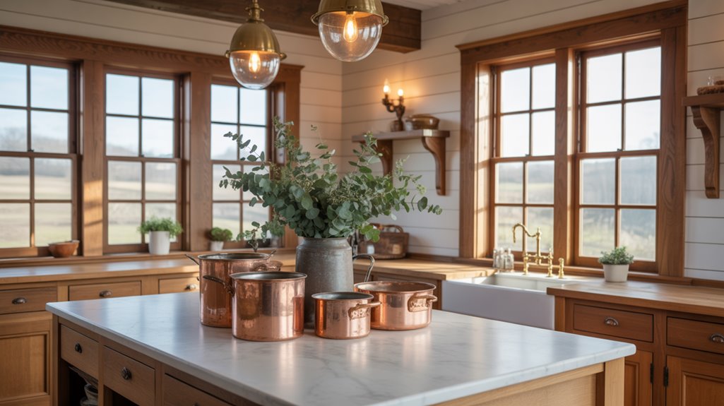 rustic wood meets polished marble