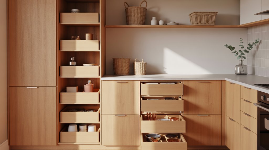 streamlined deep drawer storage