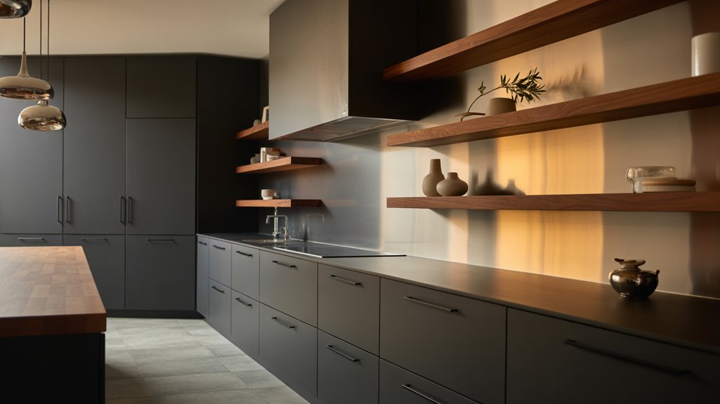 warm walnut balances black