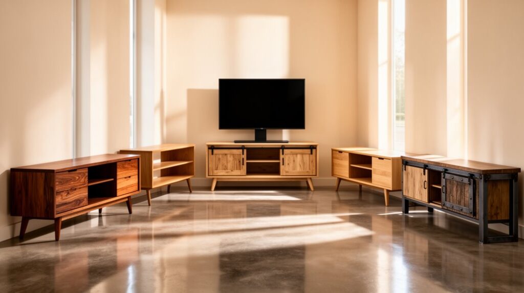 Tv Rack Stand Timber 7 Best Wood TV Stands for 2026 That Elevate Any Room - HomeSpaceSavvy.com