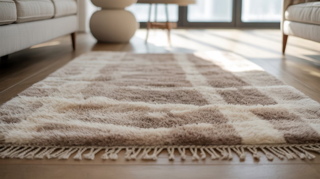 choosing and placing a neutral area rug