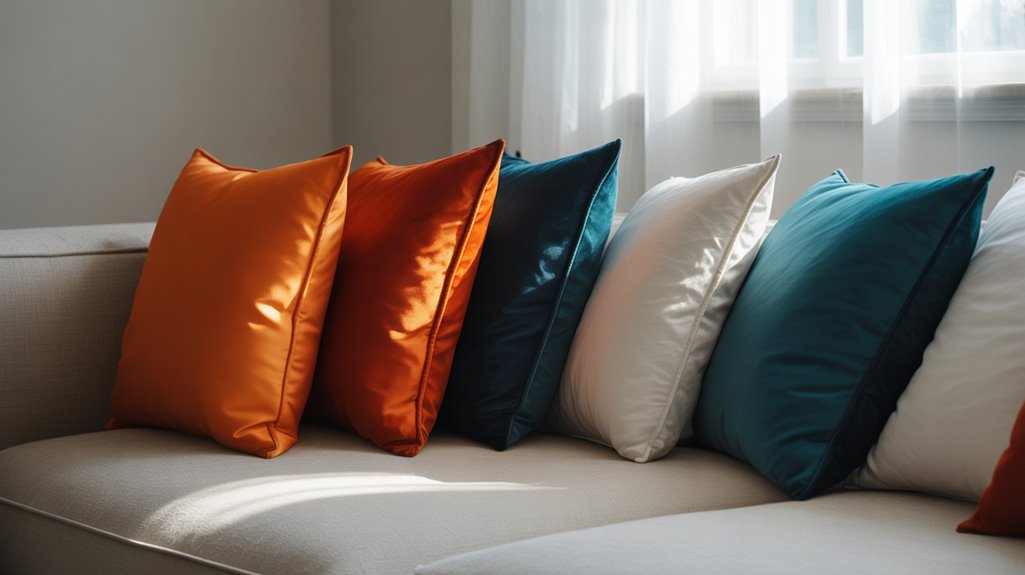 contrasting 20x20 pillow colors