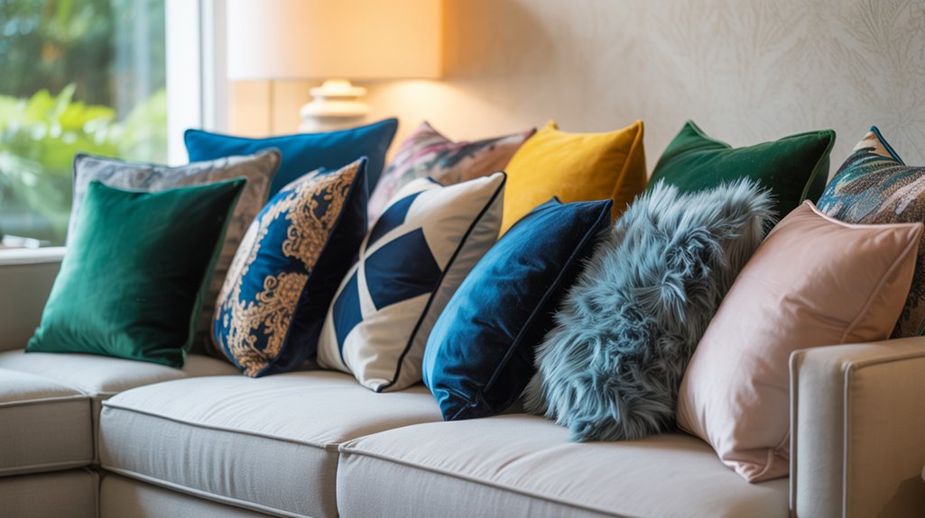 gray couch 12 accent pillow combos