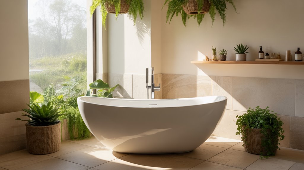 greenery amplifies bathroom freshness