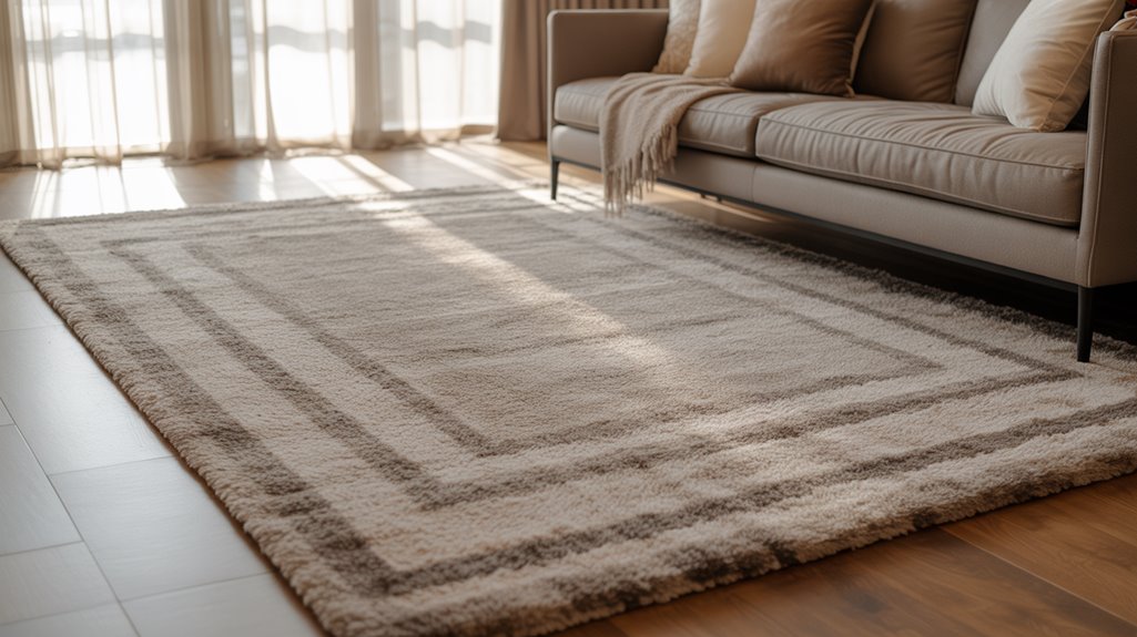 neutral rug color and pattern harmony