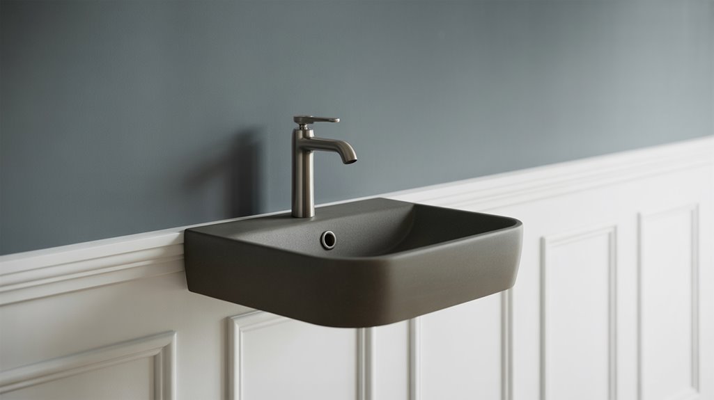 off white beadboard with brass fixtures
