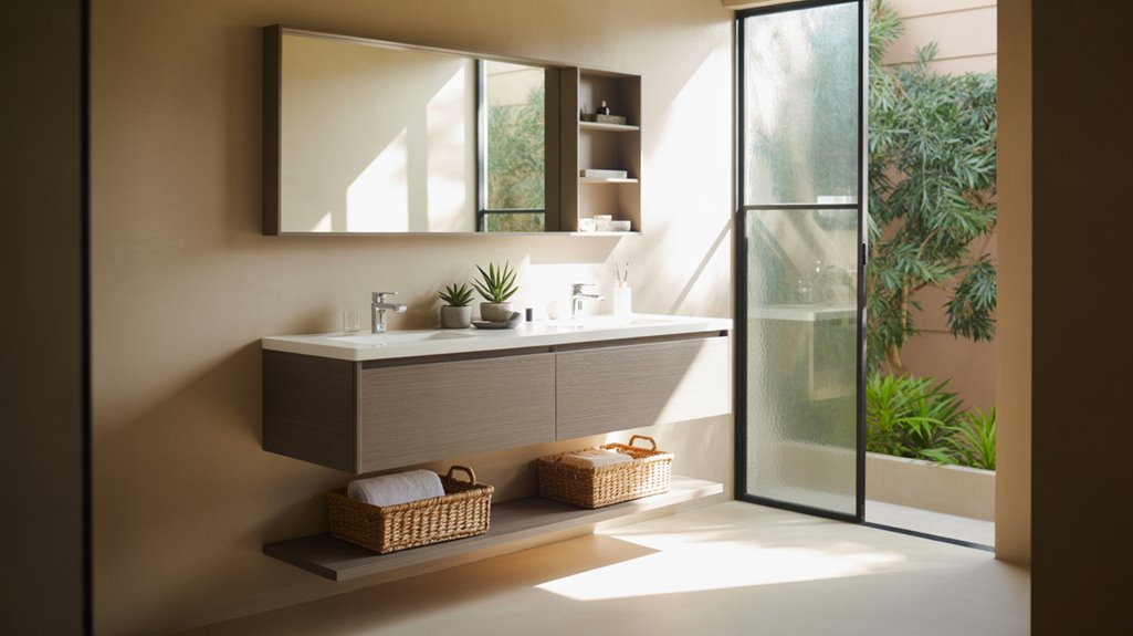 recessed storage sleek organization