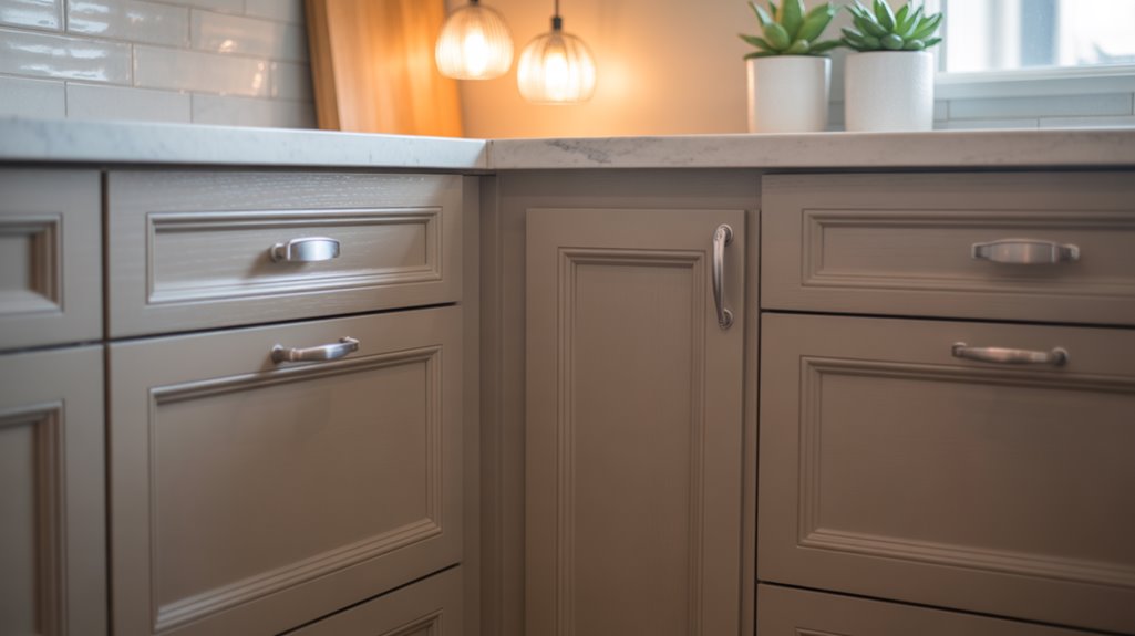 taupe cabinets hardware harmony tested