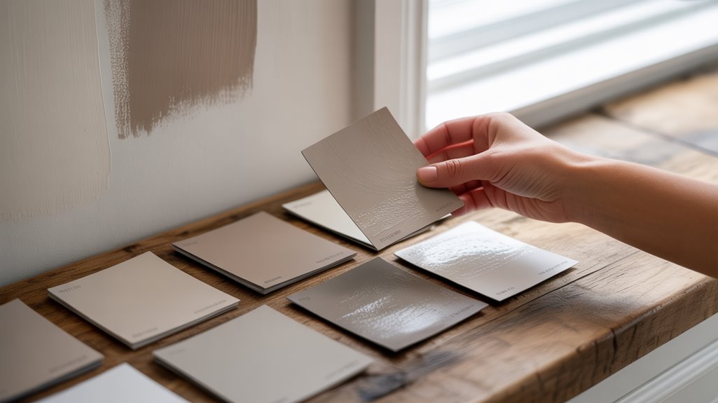 taupe test and compare lighting undertones