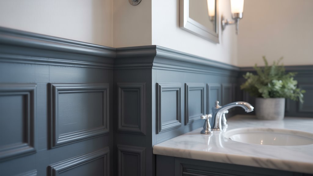 two tone wainscoting with bold colors
