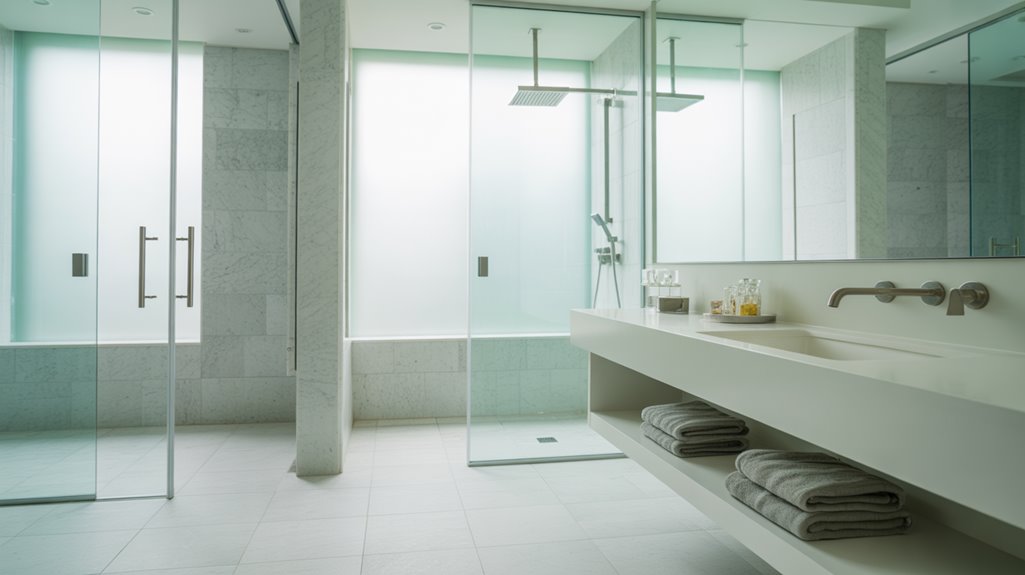 walk in shower layout optimization